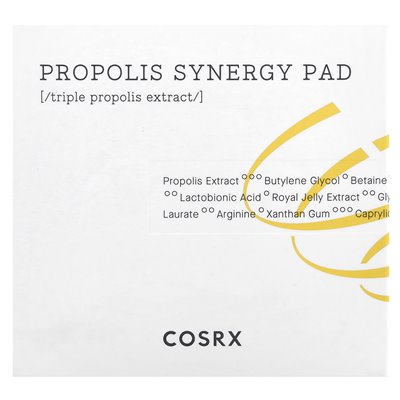 COSRX, Propolis Synergy Pad, 70 podkładek, 5,24 Fl Oz (155 ml) COSRX, Propolis Synergy Pad, 70 podkładek, 5,24 Fl Oz (155 ml)
