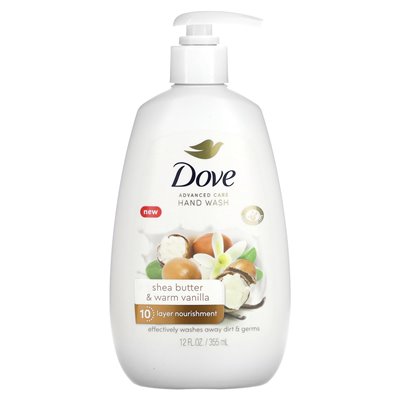 Dove, Advanced Care Hand Branie, Shea Butter &amp Warm Vanilla, 12 Fl Oz (355 ml)