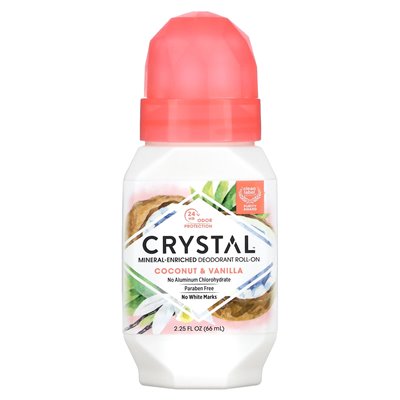 Kryształ, dezodorantowy dezodorant, kokos i wanilia, 2,25 fl oz (66 ml) Kryształ, dezodorantowy dezodorant, kokos i wanilia, 2,25 fl oz (66 ml)