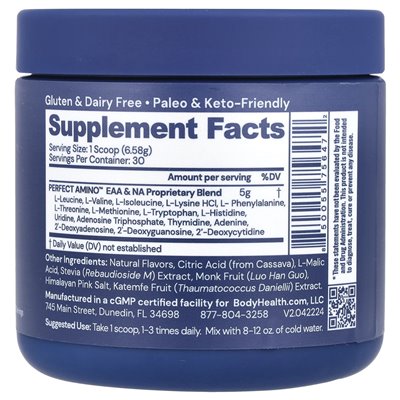 BodyHealth, Perfect Amino ™, Berry Mixed, 6,96 uncji (197,4 g)