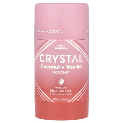 Crystal, dezodorant, kokos + wanilia, 2,5 uncji (70 g)