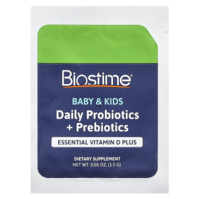 Biostime, Baby & Kids, Daily Probiotics + Prebiotics, noworodek do 6 lat, bez smaku, 28 pakietów saszetek, 0,05 uncji (1,5 g) Biostime, Baby & Kids, Daily Probiotics + Prebiotics, noworodek do 6 lat, bez smaku, 28 pakietów saszetek, 0,05 uncji (1,5 g)
