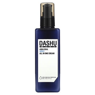 Dashu, Dla Mężczyzn, Aqua Real Moist All In One Krem, 5,17 uncji (153 ml) Dashu, Dla Mężczyzn, Aqua Real Moist All In One Krem, 5,17 uncji (153 ml)