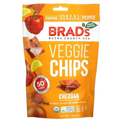 Brad's Plant Vegetarian Chip Based Cheddar, 3 oz (85 g)