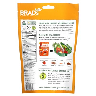 Brad's Plant Vegetarian Chip Based Cheddar, 3 oz (85 g)