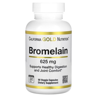California Gold Nutrition, Bromelain, 625 mg, 90 Vegetarian Capsules