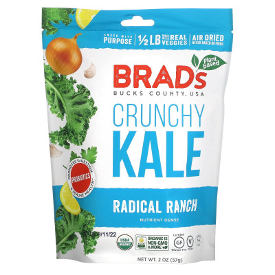 Brad's Plant, Knuspriger Grünkohl, Radical Ranch, 2 Unzen (57 g)