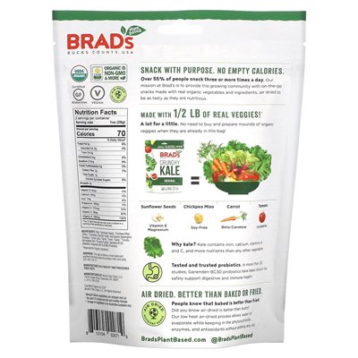 Brad's Plant, Knuspriger Grünkohl, Original, 2 oz (57 g)