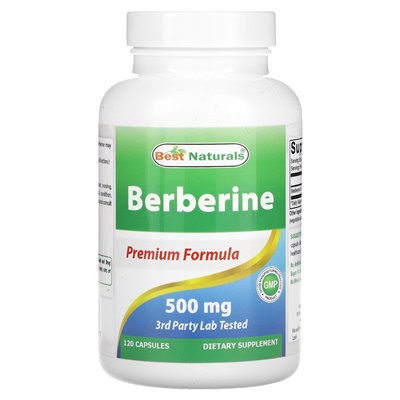 Best Naturals, Berberin, 500 mg, 120 Kapseln