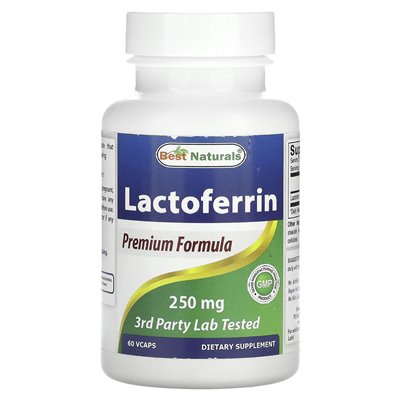 Best Naturals, Laktoferrin, 250 mg, 60 VCAP