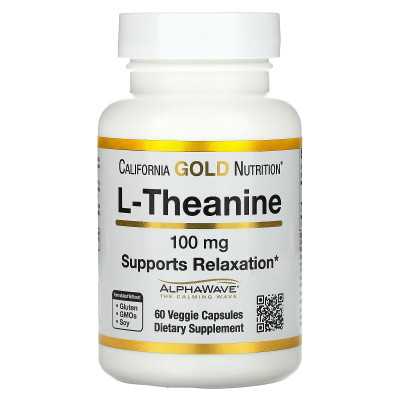 California Gold Nutrition, L-Theanin, mit Alphawave, 100 mg, 60 vegetarische Kapseln