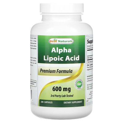 Best Naturals, Alpha Lipoic Acid, 600mg, 240 Capsules