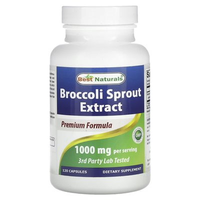 Best Natural, Brokkolisprossenextrakt, 1000 mg, 120 Kapseln (500 mg pro Kapsel)
