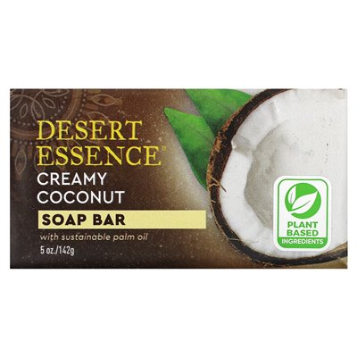 Desert Essence, mydło, kremowy kokos, 5 uncji (142 g)
