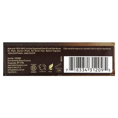 Desert Essence, mydło, kremowy kokos, 5 uncji (142 g)
