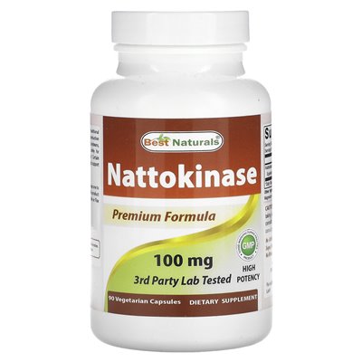 Best Naturals, Nattokinaza, 100 mg, 90 kapsułek wegetariańskich