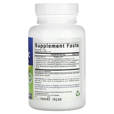 Best Naturals, Probiotic, 30 Billion CFU, 120 VCAPS