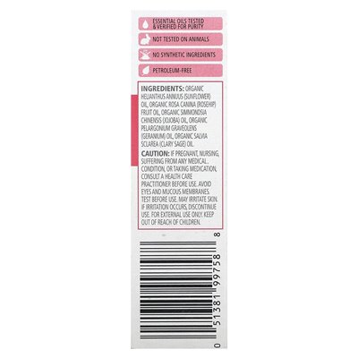Aura Cacia, Bio-Gesichtsöl „Deep Rose“ mit Hagebuttenserum, Geranie und Salbei, 1 fl oz (30 ml)