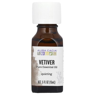 Aura Cacia, Czysty Olejek Eteryczny, Vetiver, 0.5 uncji fl (15 ml) Aura Cacia, Czysty Olejek Eteryczny, Vetiver, 0.5 uncji fl (15 ml)