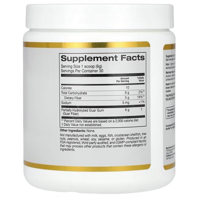 California Gold Nutrition, błonnik prebiotyczny, 6,3 uncji (180 g)