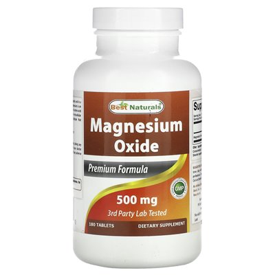 Das Beste aus der Natur, Magnesiumoxid, 500 mg, 180 Tabletten