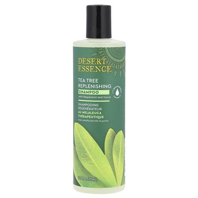 Pustynna esencja, szampon uzupełniający drzewo herbaciane z mięty pieprzowej i jukce, 12,7 fl oz (375 ml) Pustynna esencja, szampon uzupełniający drzewo herbaciane z mięty pieprzowej i jukce, 12,7 fl oz (375 ml)