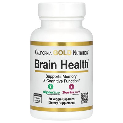 California Gold Nutrition, Brain Health, 60 kapsułek wegetariańskich