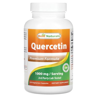Best Naturals, Quercetin, 1000 mg, 120 Vegetarian Capsules (500 mg per capsule)
