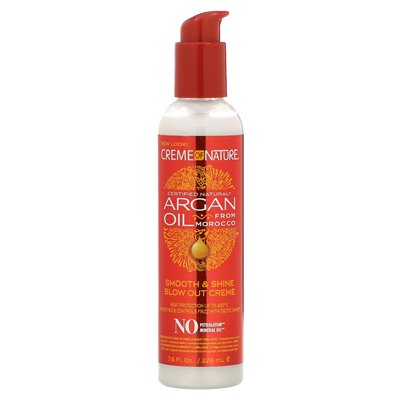 Creme Of Nature, Certified Natural Argan Oil From Morocco, Smooth & Shine Blow Out Creme, 7.6 fl oz (226 ml) Creme Of Nature, Certified Natural Argan Oil From Morocco, Smooth & Shine Blow Out Creme, 7.6 fl oz (226 ml)