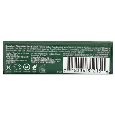 Desert Essence, Exfoliating Manuka Oil &amp Tree Tree Oil, mydelnia, 5 uncji (142 g)