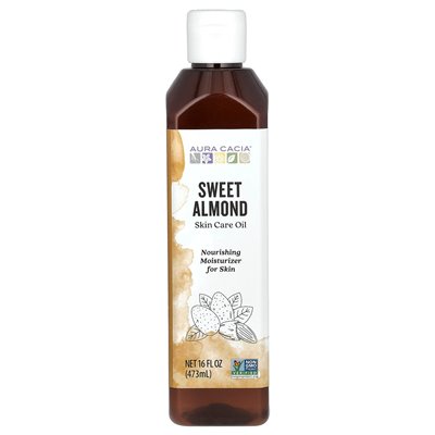 Aura Cacia, olej do pielęgnacji skóry, słodki migdał, 16 Oz (473 ml)
