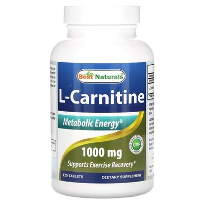 Best Naturals, L-karnityna, 1000 mg, 120 tabletek Best Naturals, L-karnityna, 1000 mg, 120 tabletek