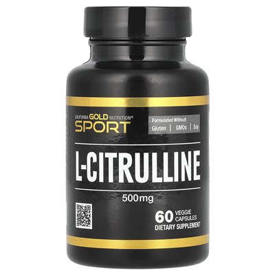 California Gold Nutrition, Sport, L-Citullina, Kyowa Hakko, 500 mg, 60 vegetarische Kapseln