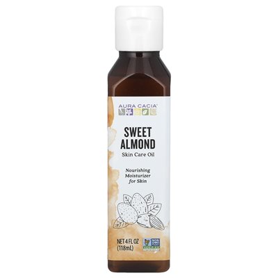 Aura Cacia, olej do pielęgnacji skóry, słodki migdał, 4 fl oz (118 ml)