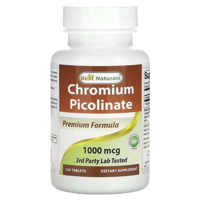 Best Naturals, Chrompicolinat, 1000 mcg, 120 Tabletten