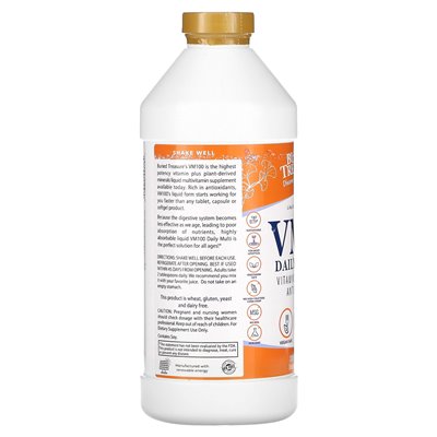 Pochowany skarb, przewaga płynna, VM100 Daily Multi, Orange Zest, 32 Fl Oz (976 ml) Pochowany skarb, przewaga płynna, VM100 Daily Multi, Orange Zest, 32 Fl Oz (976 ml)