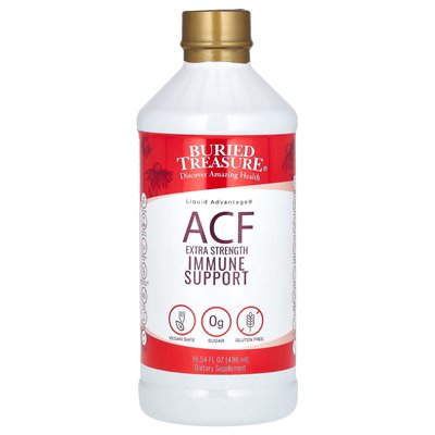 Pochowany skarb, przewaga płynna, dodatkowa siła ACF, wsparcie immunologiczne, 16,54 fl oz (496 ml)