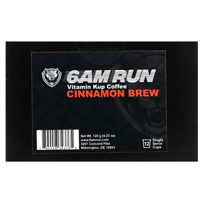 6am Run, Vitamin Kup Kaffee, Zimt-Gebräu, 12 einzelne Tassen, 4,23 oz (120 g)