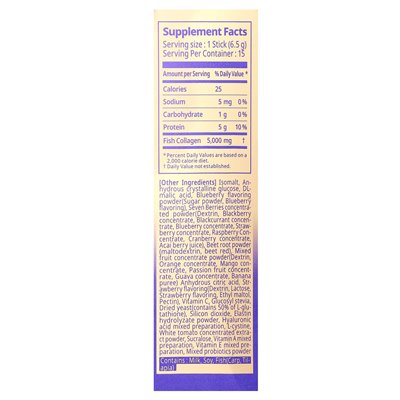 BB Lab, Low Molecular Colagen 5000, mieszanie jagód, 15 patyków, 0,2 uncji (6,5 g)