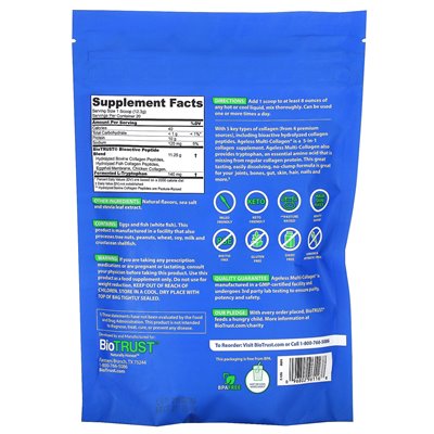 Biotrust, Ageless Multi-Collagen®, Vanille, 8,69 oz (246 g)
