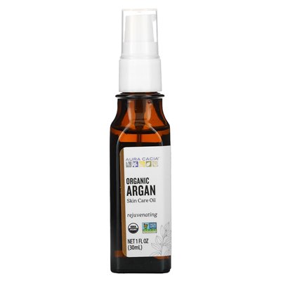 Aura Cacia, Organiczny olej do pielęgnacji skóry, odmładzanie, Argan, 1 Fl Oz (30 ml)