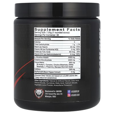 6.00 bieg, sprint, cardio doładowanie, Punch Fruit, 7,67 uncji (217,5 g)