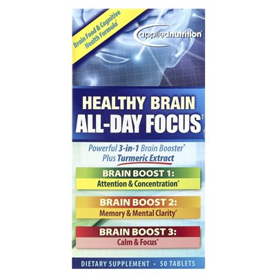 Stosowane odżywianie, zdrowy mózg All-Day Focus®, 50 tabletek Stosowane odżywianie, zdrowy mózg All-Day Focus®, 50 tabletek