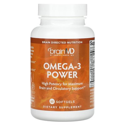 Brainmd, Omega-3 Power, 60 miękkich