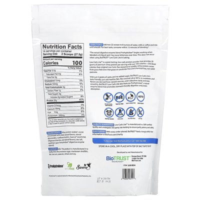 Biotrust, Low Carb Lite ™, białko serwatki karmione trawą premium, lody czekoladowe, 13,5 uncji (385 g) Biotrust, Low Carb Lite ™, białko serwatki karmione trawą premium, lody czekoladowe, 13,5 uncji (385 g)