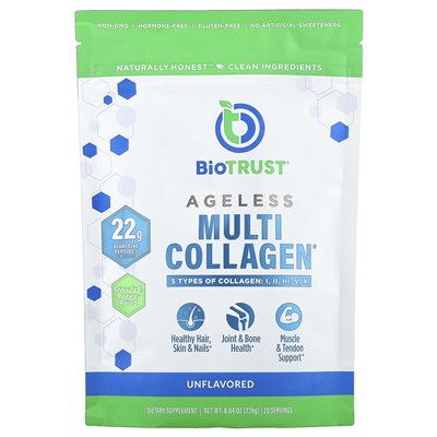 Biotrust, Ageless Multi-Collagen®, niezbadany, 8,04 uncji (228 g)