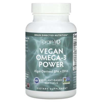 Brainmd, Vegan Power Omega-3, 60 weiche Pflanzen