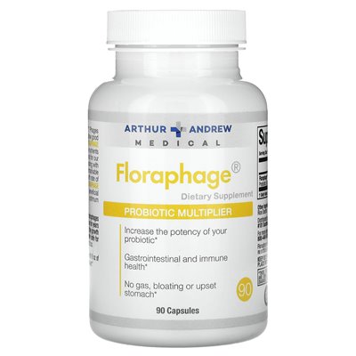 Arthur Andrew Medical, Floraphage, Probiotyczny mnożnik, 1 000 000 PFU, 90 kapsułek