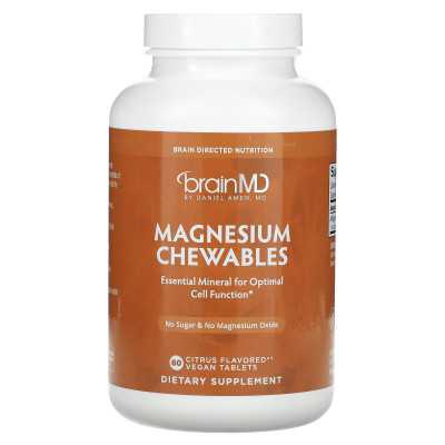 Brainmd, magnesium chewy, citrus, 60 vegan tablets