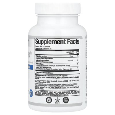 Arthur Andrew Medical, Neprinol AFD®, Advanced Fibrin Defense, 90 kapsułek Arthur Andrew Medical, Neprinol AFD®, Advanced Fibrin Defense, 90 kapsułek